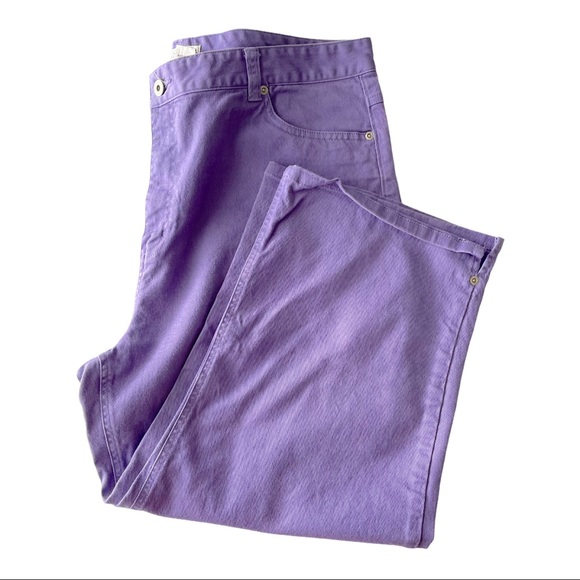 Northern Reflections Purple Crop Capris Jeans 18 - Picture 1 of 4